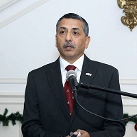 Brig. Ashok Dhingra anchoring the Christmas reception, hosted at the Embassy on December 22.