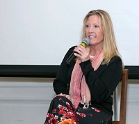 Producer Ms Maureen Castle Tusty during Panel Discussion at 'Premier Screening of 'India Awakes' and Discussion with Film Crew" event at the Embassy of India, Washington DC on August 13, 2015.