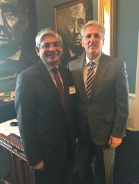 Ambassador Arun K. Singh Meeting with House Majority Leader Kevin McCarthy (R-CA) on October 22, 2015.