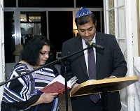 Invocation in Indian Jewish tradition by Nissim B Reuben, American Jewish Committee, and his sister Dr. Shamira Shallom.