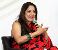 Actress Neena Gupta during the Panel Discussion event 'The Contemporary Scene: The Links Between Indian Theatre and Cinema', at the Embassy of India, Washington DC on August 20.