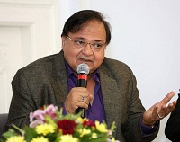 Actor Rakesh Bedi during the Panel Discussion event 'The Contemporary Scene: The Links Between Indian Theatre and Cinema', at the Embassy of India, Washington DC on August 20.