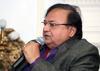 Actor Rakesh Bedi during the Panel Discussion event 'The Contemporary Scene: The Links Between Indian Theatre and Cinema', at the Embassy of India, Washington DC on August 20.
