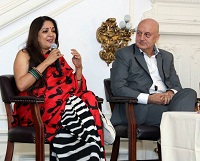 Actress Neena Gupta during the Panel Discussion event 'The Contemporary Scene: The Links Between Indian Theatre and Cinema', at the Embassy of India, Washington DC on August 20.