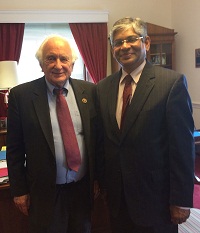 Ambassador Arun K. Singh meeting with Congressman Sander Levin, Ranking Member of House Ways and Means Committee on July 16, 2015