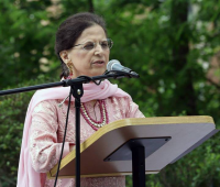 Dr Pavanjit Kaur Sawhney speaking on the significance of Baisakhi.