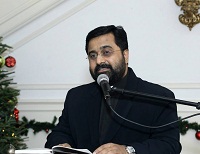 Rev. Fr. Laby George Panackamattom speaking on the significance of Christmas and its relevance to India.