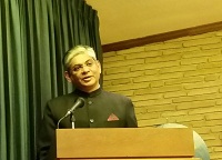 Ambassador Arun K. Singh delivering Keynote address at the Gandhi Memorial Center on Gandhi Jayanti on October 2, 2015