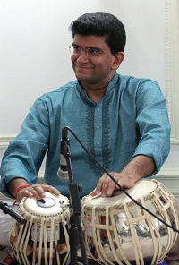 Krishna Ramdas on Tabla during the cultural event 'Raag, Rhythm and Repartee: A Musical Evening of 'Jugalbandi', presented by Embassy of India, Washington DC on April 6.