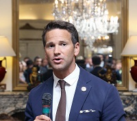 Congressman Aaron Schock (R-IL) addressing the gathering.