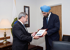Photo 2 of Energizing India-USA Ties! Ambassador Navtej Sarna meeting Deputy Secretary of Energy Dan Brouillette; discussing the commencement of crude oil supplies