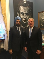 Ambassador Navtej Sarna enjoyed conversation with House Majority Leadership Kevin McCarthy: continued support for strong #IndiaUSbonds