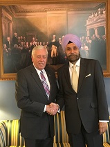 Ambassador Navtej Sarna warmly received by House Democratic Whip Steny Hoyer. Great supporter of India US Bonds