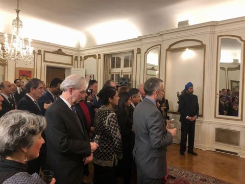 Guests in attendance at the farewell reception of Ambassador Navtej Sarna at the Embassy Residence on December 11, 2018.