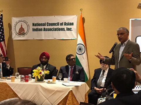 Photo 1 of Community reception hosted by the Indian American community in honour of Mr. Santosh Jha, Deputy Chief of Mission on September 9 and September 11