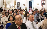 Guests in attendance at the Film Screening and Discussion event "'Awake: The Life of Yoganand' - A Film on the Life of Paramahansa Yogananda", presented by the Embassy of India, Washington DC on June 21, as part of the International Day of Yoga Celebrations.