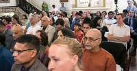 Guests in attendance at the Film Screening and Discussion event "'Awake: The Life of Yoganand' - A Film on the Life of Paramahansa Yogananda", presented by the Embassy of India, Washington DC on June 21, as part of the International Day of Yoga Celebrations.