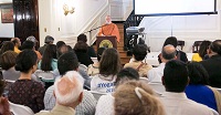 Brother Vishwananda of Self-Realization Fellowship, introducing the film "'Awake: The Life of Yoganand' - A Film on the Life of Paramahansa Yogananda" presented by the Embassy of India, Washington DC on June 21, as part of the International Day of Yoga Celebrations.