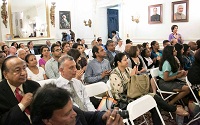 Guests in attendance at the Film Screening and Discussion event "'Awake: The Life of Yoganand' - A Film on the Life of Paramahansa Yogananda", presented by the Embassy of India, Washington DC on June 21, as part of the International Day of Yoga Celebrations.