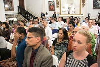 Guests in attendance at the Film Screening and Discussion event "'Awake: The Life of Yoganand' - A Film on the Life of Paramahansa Yogananda", presented by the Embassy of India, Washington DC on June 21, as part of the International Day of Yoga Celebrations.