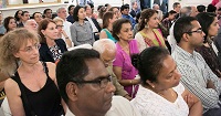 Guests in attendance at the Film Screening and Discussion event "'Awake: The Life of Yoganand' - A Film on the Life of Paramahansa Yogananda", presented by the Embassy of India, Washington DC on June 21, as part of the International Day of Yoga Celebrations.