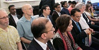 Guests in attendance at the Film Screening and Discussion event "'Awake: The Life of Yoganand' - A Film on the Life of Paramahansa Yogananda", presented by the Embassy of India, Washington DC on June 21, as part of the International Day of Yoga Celebrations.