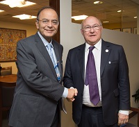 Mr. Arun Jaitley, Minister of Finance, Defence and Corporate Affairs met Finance Minister of France Mr. Michel Sapin in Washington DC on 22 April 2017