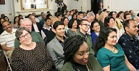 Guests in attendance at the cultural event "'Bhairavi Beatbox' - Hindustani Music Meets Hip Hop", presented by Embassy of India, Washington DC on May 20.