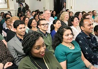 Guests in attendance at the cultural event "'Bhairavi Beatbox' - Hindustani Music Meets Hip Hop", presented by Embassy of India, Washington DC on May 20.