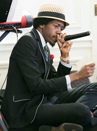 Christlylez Bacon performing Hip Hop numbers during the cultural event "'Bhairavi Beatbox' - Hindustani Music Meets Hip Hop", presented by Embassy of India, Washington DC on May 20.