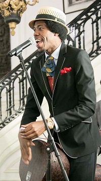 Christlylez Bacon performing Hip Hop numbers during the cultural event "'Bhairavi Beatbox' - Hindustani Music Meets Hip Hop", presented by Embassy of India, Washington DC on May 20