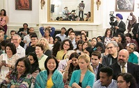 Guests in attendance at the cultural event "'Bhairavi Beatbox' - Hindustani Music Meets Hip Hop", presented by Embassy of India, Washington DC on May 20.