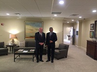 Ambassador Arun K. Singh with University of Alabama President Ray L. Watts at Birmingham.