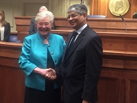 Ambassador Arun K. Singh Meeting Lieutenant Governor Kay Ivey inside the Alabama Senate  Chamber.