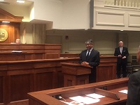 Ambassador Arun K. Singh Addressing Alabama Senate in Montgomery.