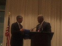 Ambassador Arun K. Singh with Honorable William Bill, Mayor of Birmingham at the Community reception held in honor of Ambassador.