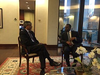 Ambassador Arun K. Singh with Hon'ble Kasim Reed, Mayor of Atlanta on February 24, 2016.