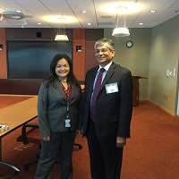 Ambassador Arun K. Singh with Ms. Carmen Villar, Chief of Staff of Center for Disease Control and Prevention, Atlanta, GA
