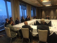 Ambassador Arun K. Singh with CEO's at a round table discussion