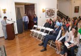 Mr. Yukesh Batra, Attaché PIC, welcoming the guests at the Book Reading event titled "When Dimple Met Rishi" with Sandhya Menon, hosted at the Embassy on September 1, 2017