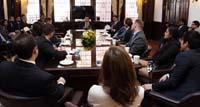 Briefing for Students of Carey Business School, Johns Hopkins University before their visit to India, at Embassy of India on October 19, 2016