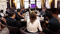 Briefing for Students of Carey Business School, Johns Hopkins University before their visit to India, at Embassy of India on October 19, 2016