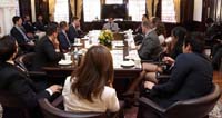 Briefing for Students of Carey Business School, Johns Hopkins University before their visit to India, at Embassy of India on October 19, 2016