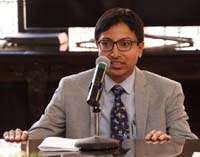 Counsellor (Political), Mr. Gourangalal Das briefing Students of Carey Business School, Johns Hopkins University before their visit to India, at Embassy of India on October 19, 2016