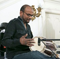 Ganesh Jagtap on Dholak and Dhol during presentation of 'Chhalla: Life , Love & Lyrics - An Evening of Punjabi Music' by Embassy of India, Washington DC on January 29.