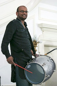 Ganesh Jagtap on Dholak and Dhol during presentation of 'Chhalla: Life , Love & Lyrics - An Evening of Punjabi Music' by Embassy of India, Washington DC on January 29.