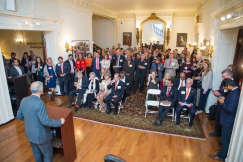 Guests in attendance at the reception for the members of the Clemson University Alumni at the Embassy of India, Washington, DC, on November 1, 2017.