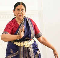 Dr. Lalitha Srinivasan performing during the "'Dancing Desire': Shades of Love in Classical Dance" presented by Embassy of India, Washington DC on May 6, 2016.