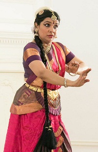 Suma Aithal performing during the "'Dancing Desire': Shades of Love in Classical Dance" presented by Embassy of India, Washington DC on May 6, 2016.