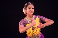 Bharatanatyam Dancer Nisha Ramamurthy performing during 'Dancing Across Generations: Performance and Panel Discussion' cultural event presented by Embassy of India, Washington DC, in collaboration with Dakshina Dance Company, at Atlas Performing Arts Centre on October 29, 2015.